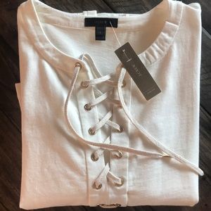 J.Crew Lace Front Tee *With Tags
